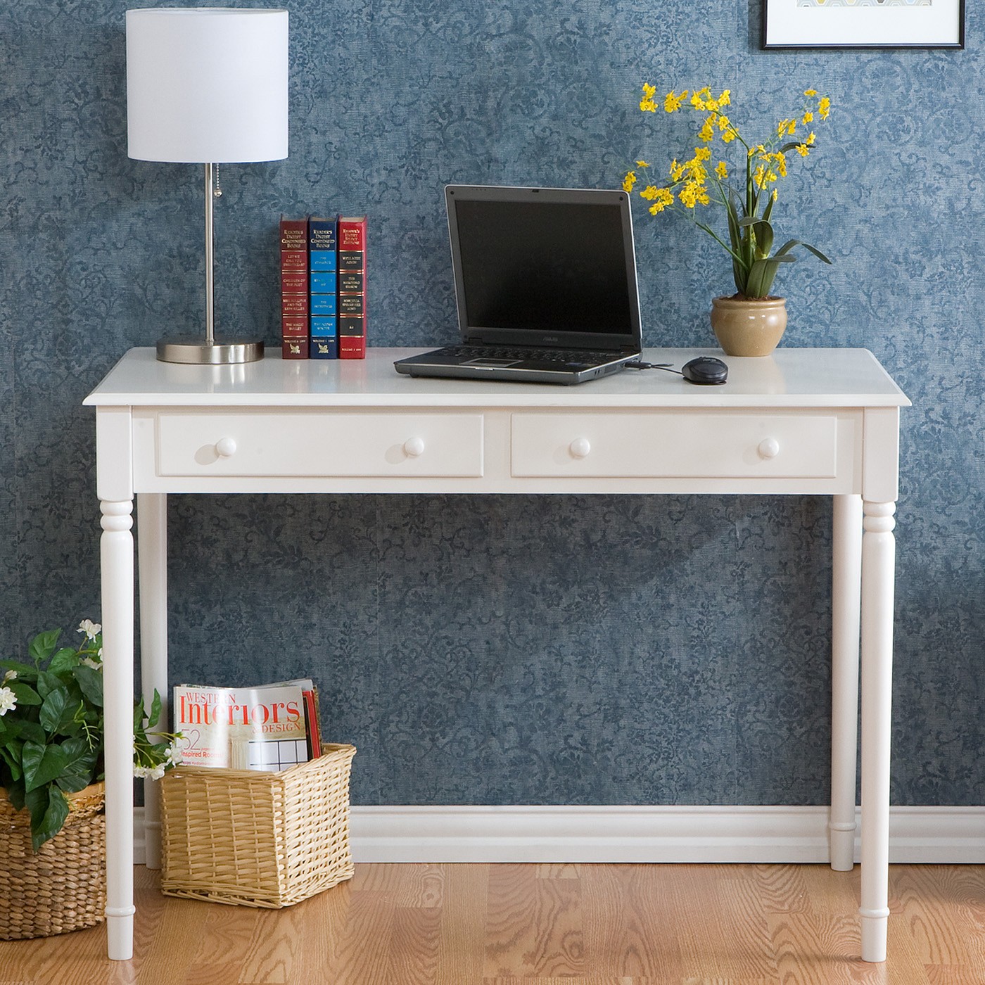 Writing 2 Drawer Desk Crisp White