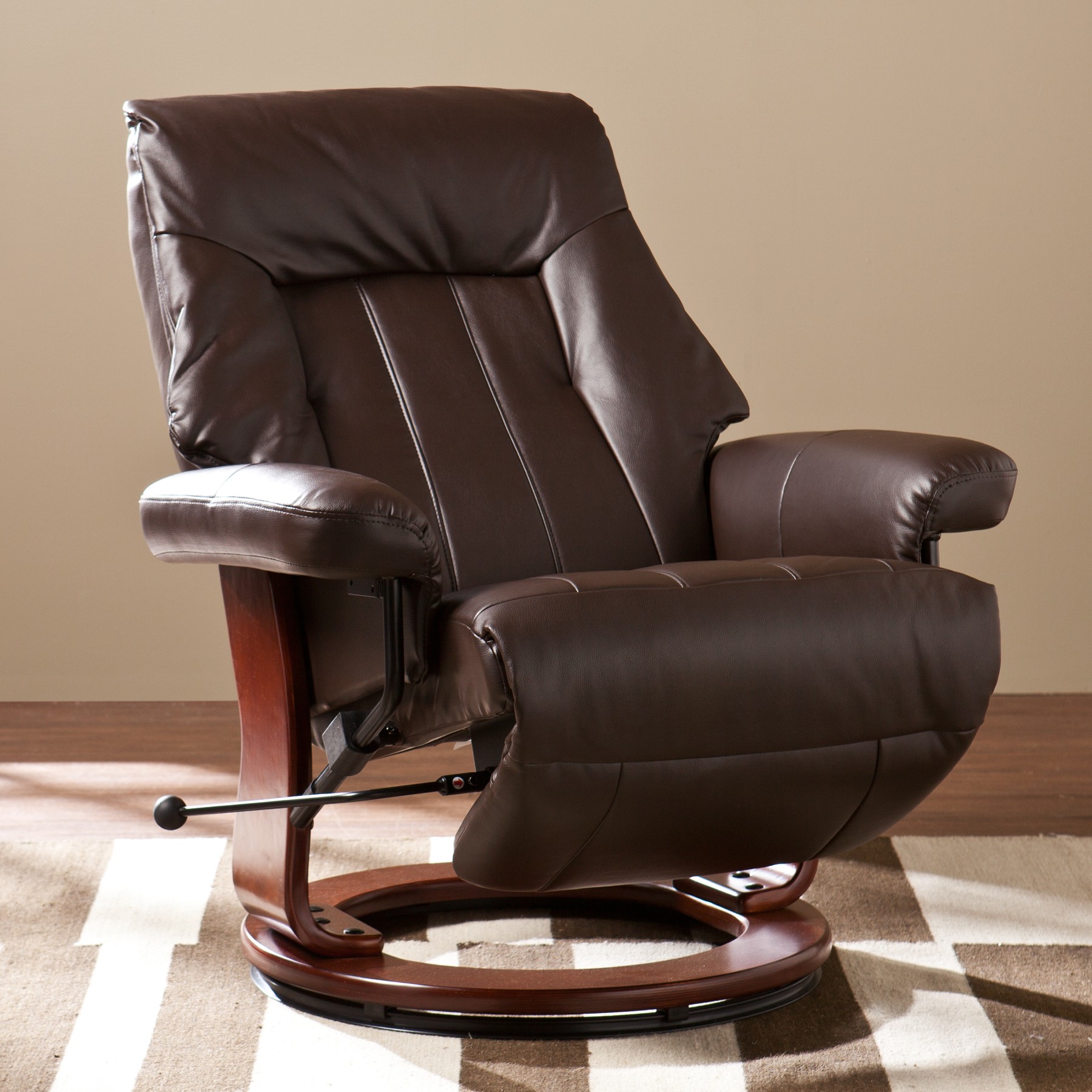 Norland Recliner w/ Hidden Ottoman Kona Brown