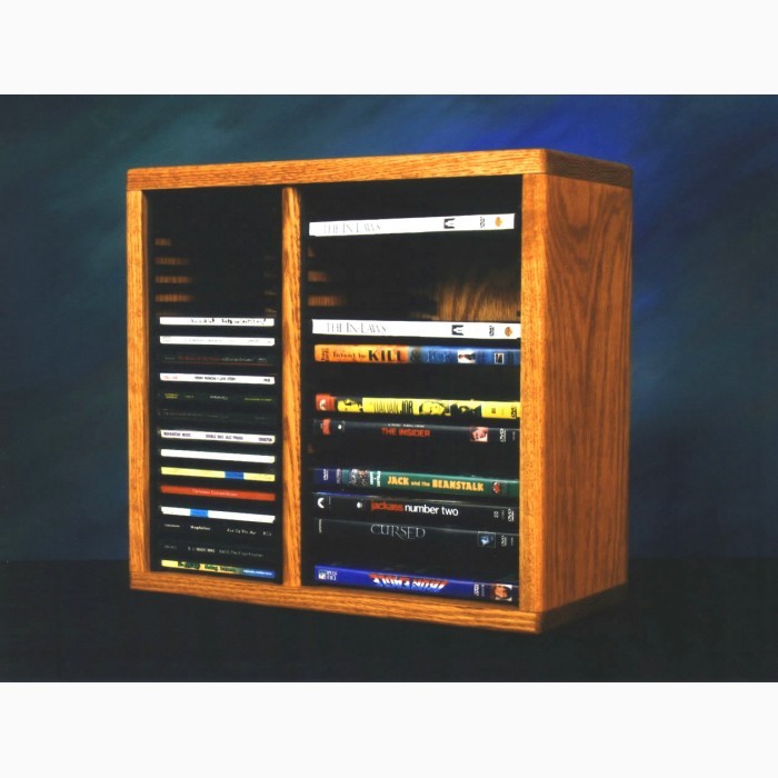 Solid Oak Shelf For Cd S And Dvd S Individual Locking Slots
