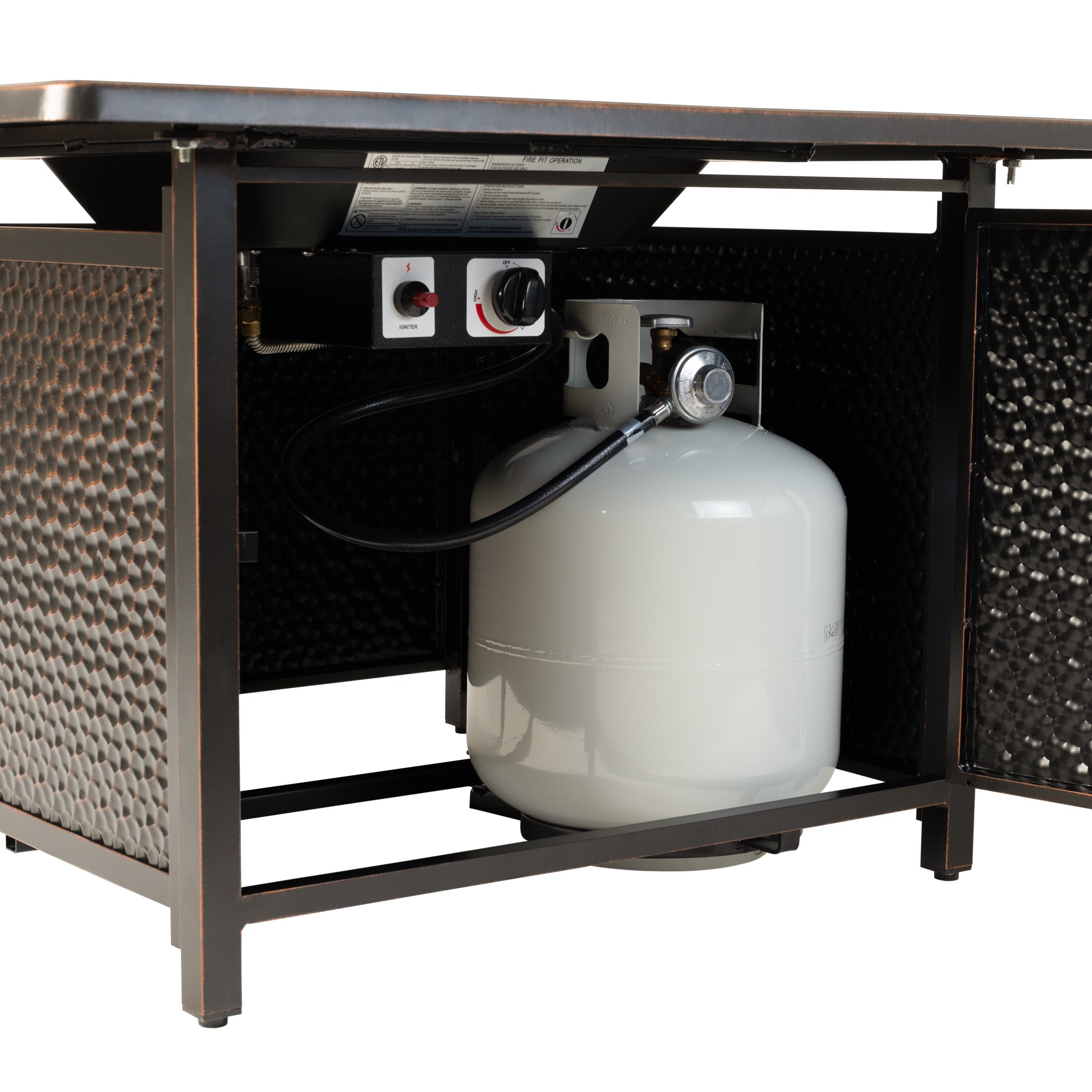 Walkers Square Aluminum Lpg Fire Pit Fire Sense 62749