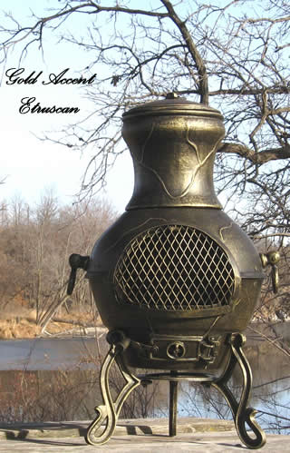 Etruscan Chiminea Outdoor Fireplace