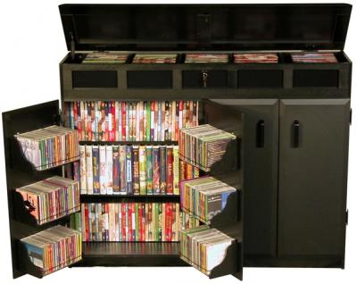 Top Load Media Cabinet black