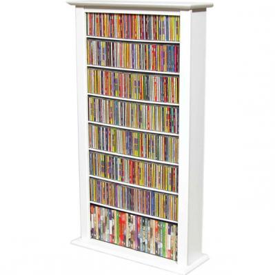 Media Storage Tower-Regular Single white