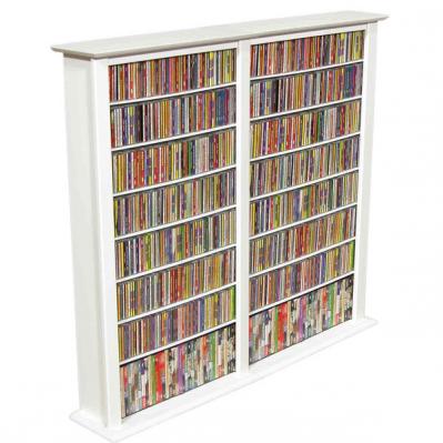 Media Storage Tower-Regular Double white