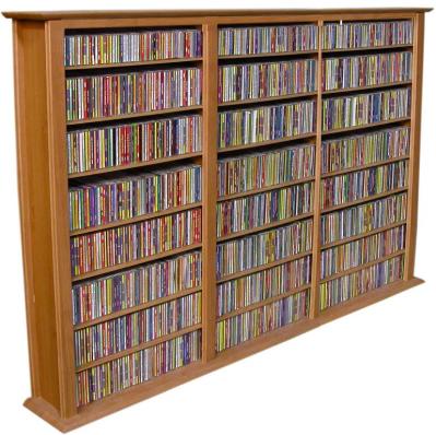 Media Storage Tower-Regular Triple oak