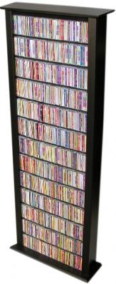 Media Storage Tower-Tall Single black