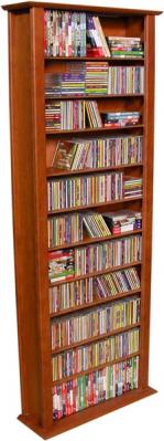 Media Storage Tower-Tall Single cherry