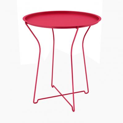 Metal Side Table, Red