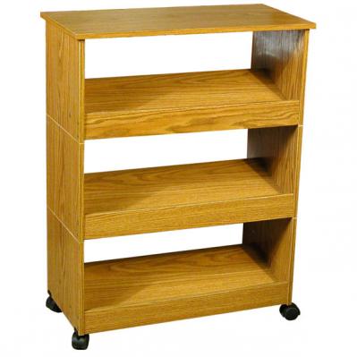 Shoe Racks-3 with Top & Casters oak