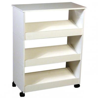 Shoe Racks-3 with Top & Casters white