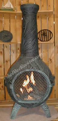Orchid Chiminea Outdoor Fireplace W Gas