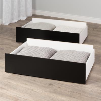 Select Black Queen/King Storage Drawers  Set of 2 on Wheels