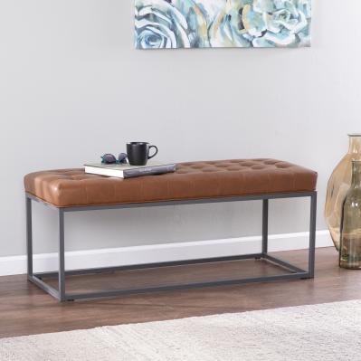 Ciarin Upholstered Hallway Bench - Brown