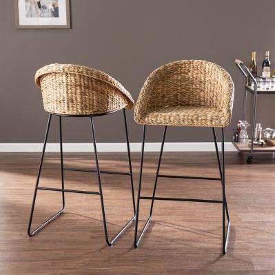 Landrine Water Hyacinth Bar Stools - 2pc Set