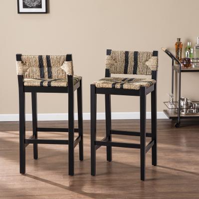 Gallacano Seagrass Barstools - 2pc Set