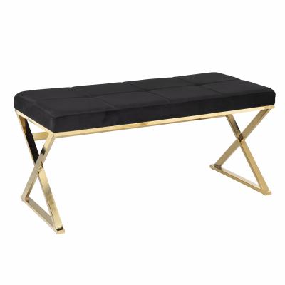 Tormayne Velvet Entryway Bench