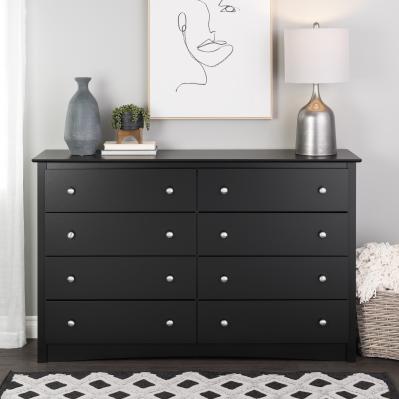 Prepac Sonoma 8-Drawer Dresser, Black