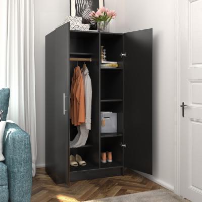 Prepac Elite Wardrobe with Storage, Black