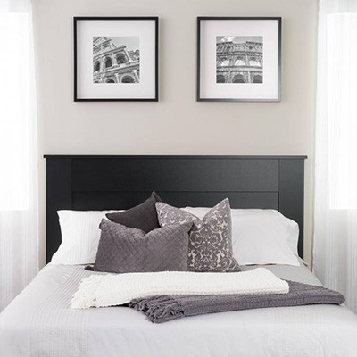 Black Queen Flat Panel Headboard