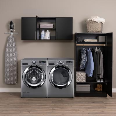 Elite 86 in. W x 89 in. H x 20 in. D Storage Cabinet Set E - Black - 2 Piece