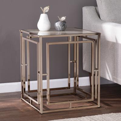Simondley Faux Marble End Table