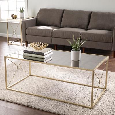 Larden Mirror-Top Cocktail Table