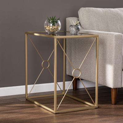 Larden Mirror-Top End Table