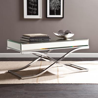 Ava Mirrored Cocktail Table - Chrome