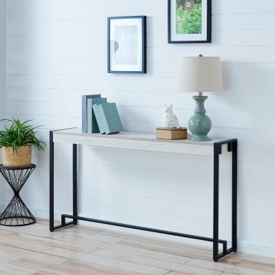 Macen Console - Black w/ Distressed White