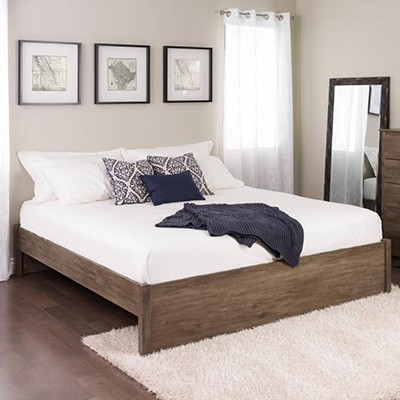 Select Drifted Gray King 4-Post Platform Bed