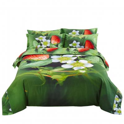 Nature Duvet Cover Set, Queen Bedding, Dolce Mela - Strawberry DM512Q