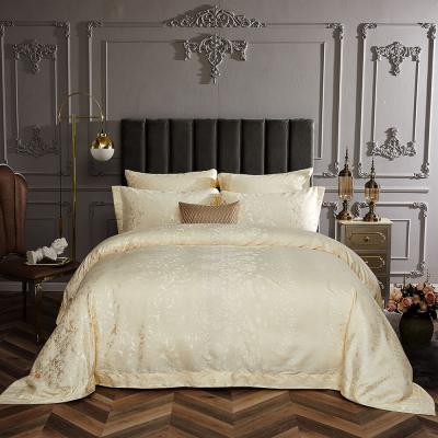 Queen Size Duvet Cover Set, 6 Piece Luxury Jacquard Bedding, Dolce Mela Ambassador DM716Q