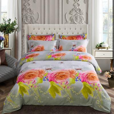 Queen Size Duvet Cover Set, 6 Piece Luxury Floral Bedding, Dolce Mela  Innocence  DM723Q