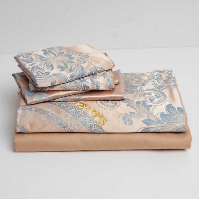 DM803Q | Queen Size Duvet Cover Set Jacquard Top & 100% Cotton Inside