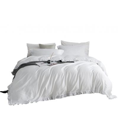 DM807Q | Queen Size 6 piece Duvet Cover Set Ruffled Bedding 100% Cotton