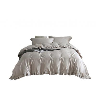 DM809T | Twin Size 4 piece Duvet Cover Set Ruffled Bedding 100% Cotton