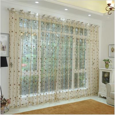 Dolce Mela - Marseille - Sheer Curtain Panel - Brown & Gold