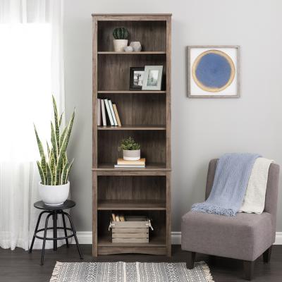 Tall Bookcase, Drifted Gray