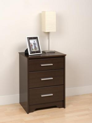 Coal Harbor Tall 3-Drawer Night Stand - Espresso