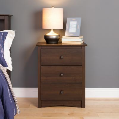 Fremont 3-drawer Tall Nightstand, Espresso