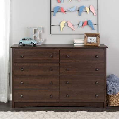 Prepac Fremont 8-Drawer Dresser, Espresso