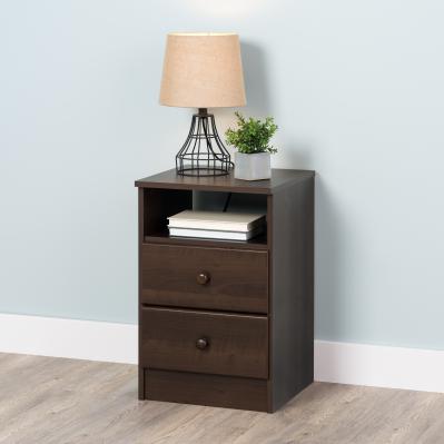 Astrid 2-Drawer Espresso Nightstand