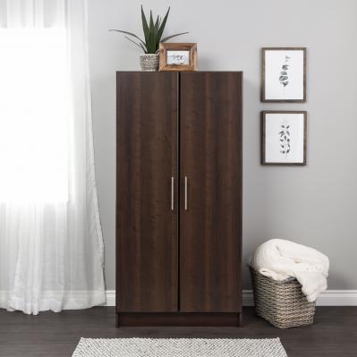 Prepac Elite Wardrobe with Storage, Espresso