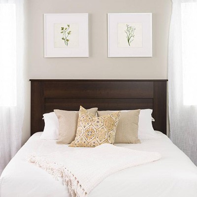 Espresso Queen Flat Panel Headboard