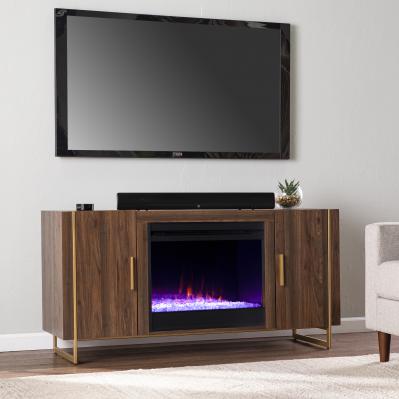 Dashton Color Changing Fireplace w/ Media Storage