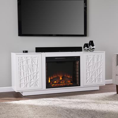 Delgrave Electric Media Fireplace w/ Storage