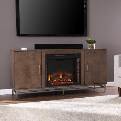 Dibbonly Electric Fireplace w/ Media Storage