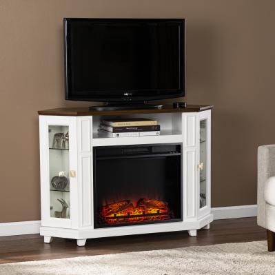 Dilvon Base Electric Media Fireplace w/ Storage