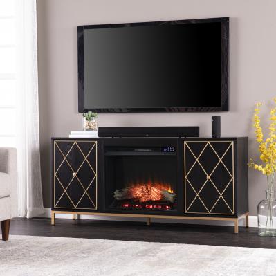 Marradi Touch Screen Electric Fireplace w/ Media Storage