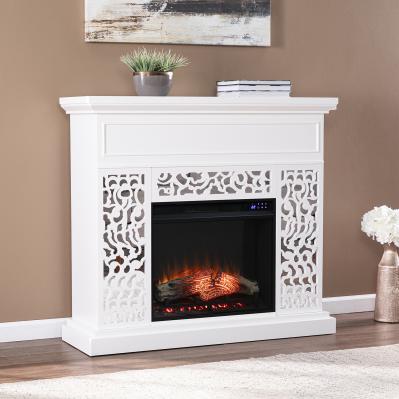 Wansford Contemporary Electric Fireplace w/ Touch Screen Control Panel